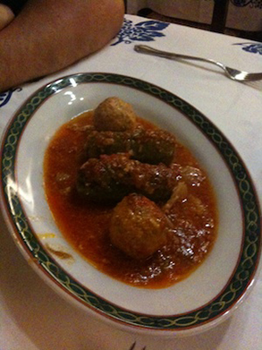 Zucchini and meatballs