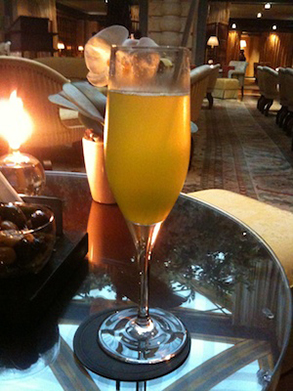 Champagne with Midori