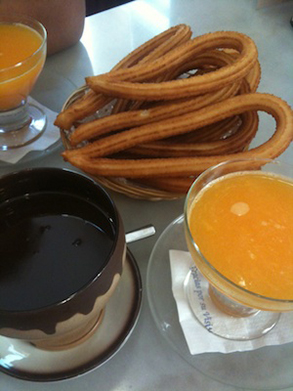Churros and chocolate