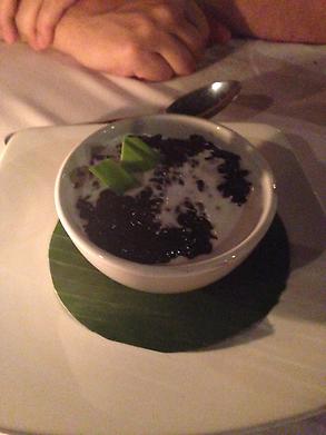 Black rice pudding deliciousness