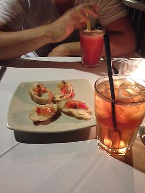 Drinks and bread