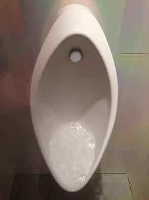 Urinal with a side of ice