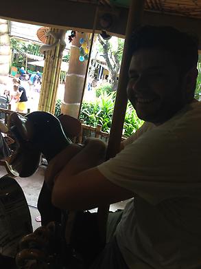 Ben on a monkey