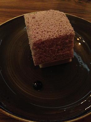 My favourite dish - dessert - white chocolate foam and honeycomb