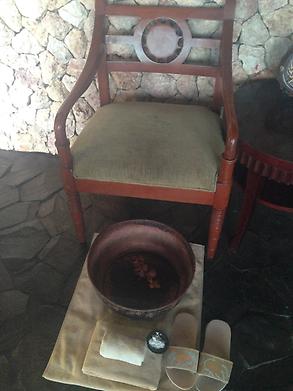 Frangipani foot bath