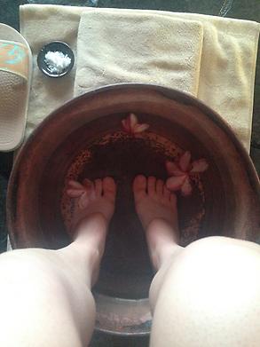 Frangipani foot bath