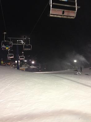 Twilight skiing